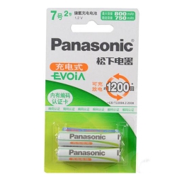 Panasonic 松下 EVOIA高性能7号充电电池2粒装750mAh HHR-4MRC2B