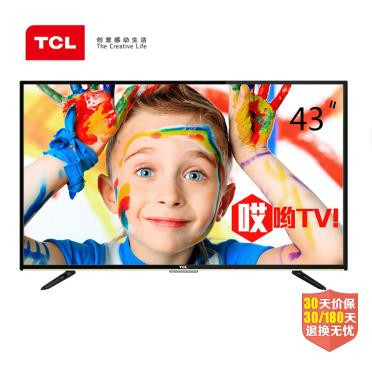 TCL D43A710 43英寸 海量影视资源 安卓智能LED液晶电视 