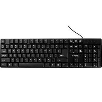 现代（HYUNDAI）HY-KA7 USB无边框 键盘 黑色 