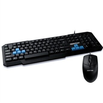 讯拓（SUNT） 轻装上阵KX03 双USB接口 有线键鼠套装 